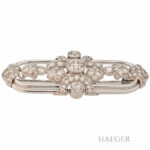 Brosche Weißgold 18 Karat mit 2,5ct Altschliff Diamanten Vorschau