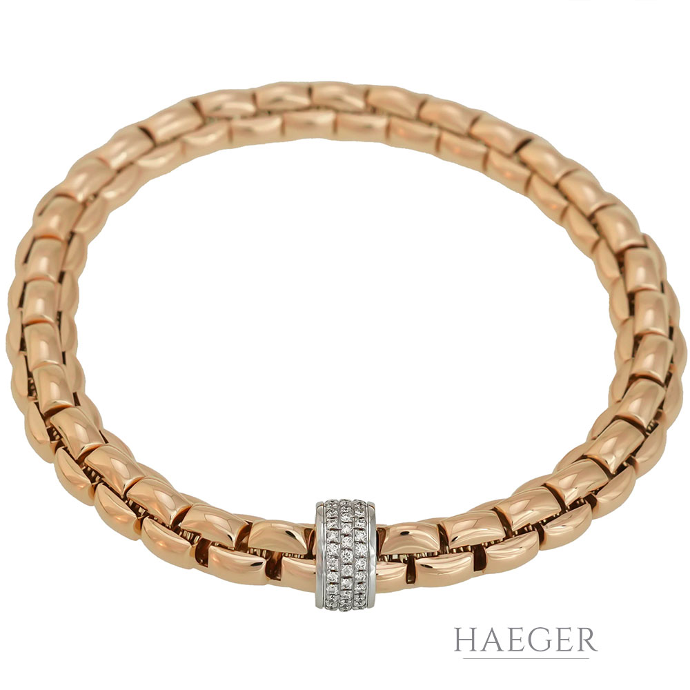 Fope Rosegold Armband 18 Karat mit Diamant
