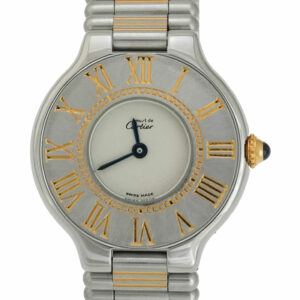 Muste de Cartier Stahl / Gold Uhr Ref.901012120
