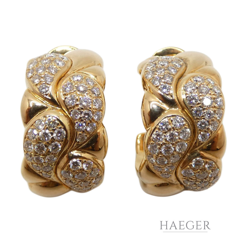 Chopard Casmir Ohrclips Gelbgold 750/ 18 Karat 1,34 ct Diamanten