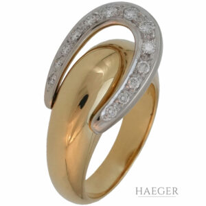 Pomelatto Ring Gelb Weißgold 18K Diamanten