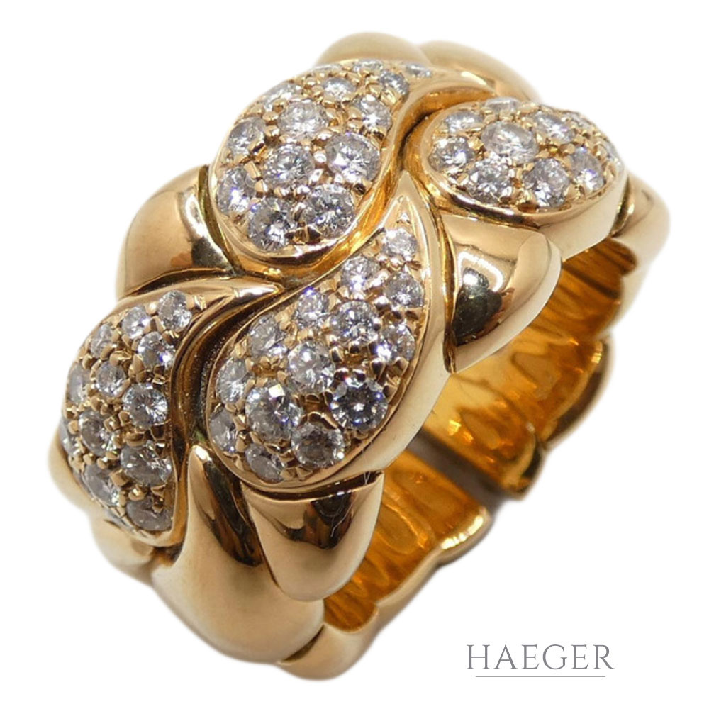 Chopard Casmir Flex Ring Gr. 52- 54 Gelbgold 750/ 18 Karat 0,86 ct Diamanten