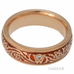 Wellendorff Orange Ring Gr.58 Gelbgold 18 Karat mit Emaille Vorschau