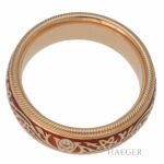 Wellendorff Orange Ring Gr.58 Gelbgold 18 Karat mit Emaille Vorschau