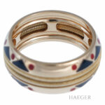 Wellendorff Ring Gr.56 Gelbgold 18 Karat mit Emaille und Diamant Vorschau