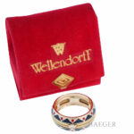 Wellendorff Ring Gr.56 Gelbgold 18 Karat mit Emaille und Diamant - Bild 4 Vorschau