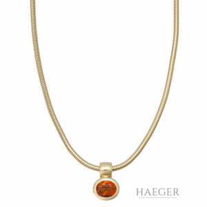 wempe Collier Citrin Anhänger Gelbgold 18 Karat
