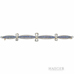 Brosche Platin Gelbgold 18 Karat mit Diamanten
