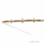 Brosche Platin Gelbgold 18 Karat mit Diamanten Vorschau