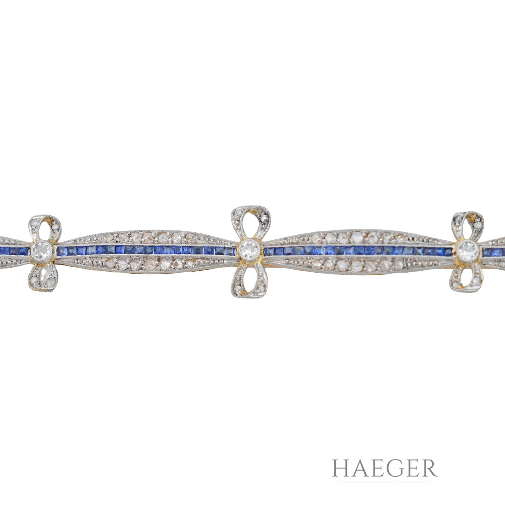 Brosche Platin Gelbgold 18 Karat mit Diamanten