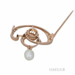 Brosche Rosegold 18 Karat mit Diamanten Vorschau