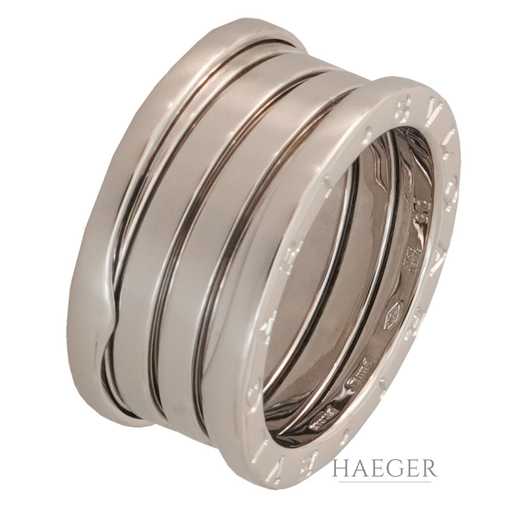 Bulgari 3-Band Ring Weißgold 18 Karat mit Originaler Box