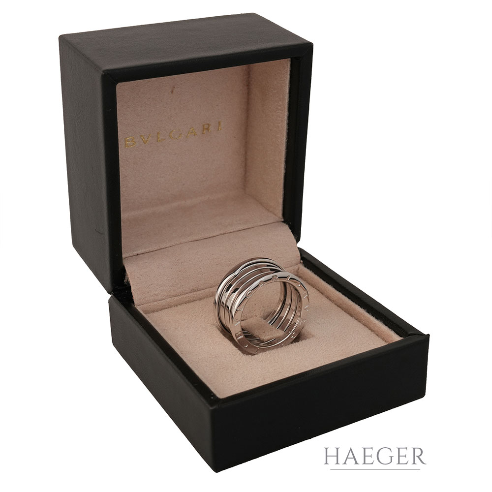 Bulgari 3-Band Ring Weißgold 18 Karat mit Originaler Box