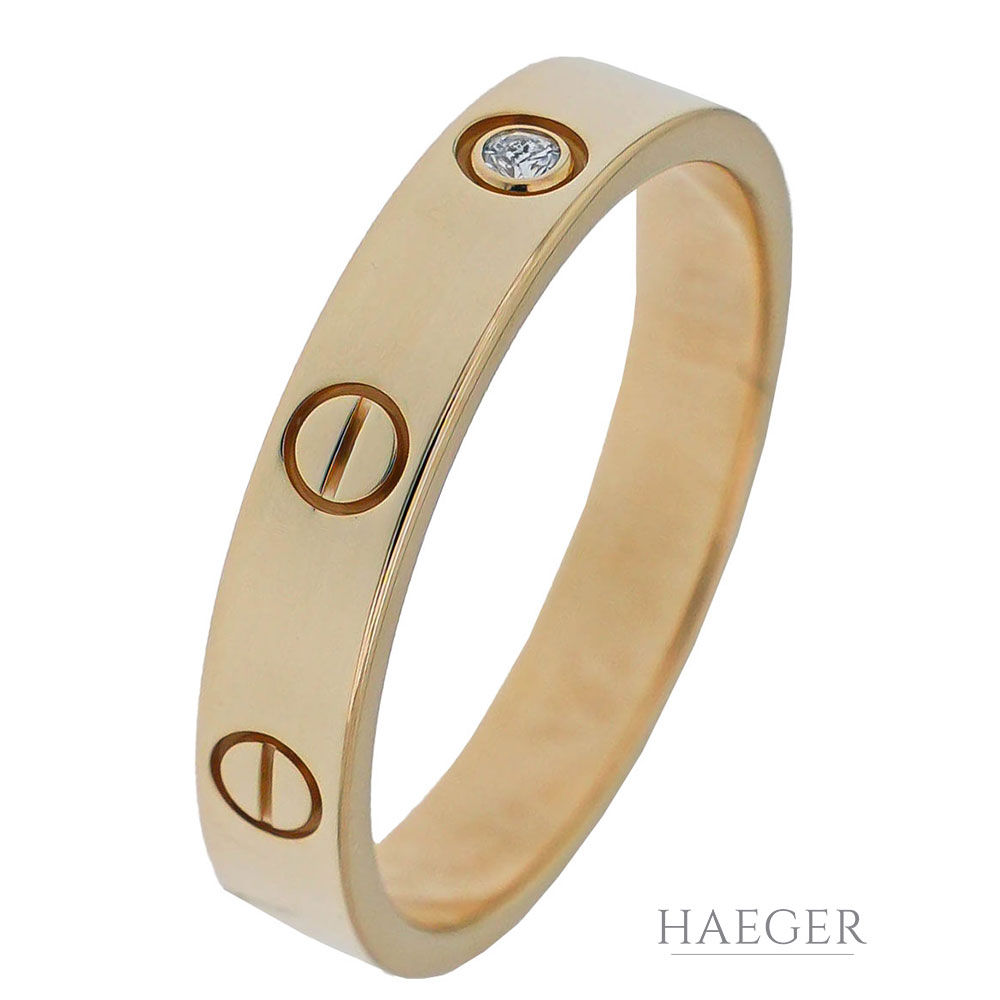Cartier Love Ring Gelbgold 18 Karat mit Diamant