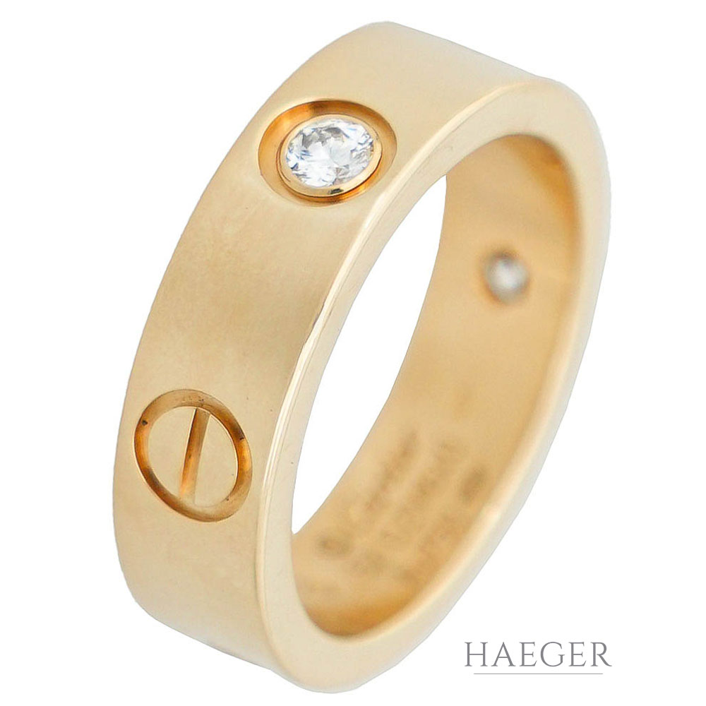 Cartier Love Ring Diamanten Gelbgold