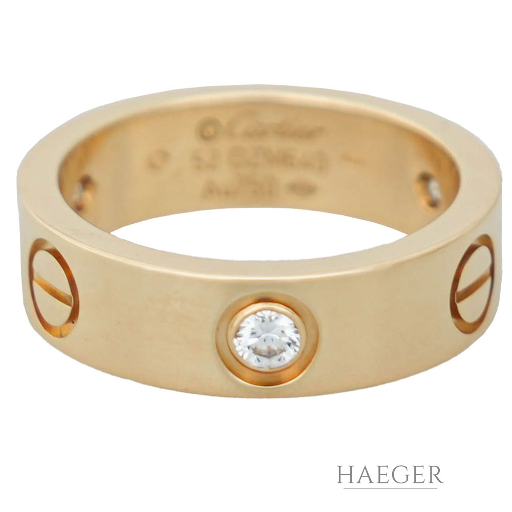 Cartier Love Ring Diamanten Gelbgold