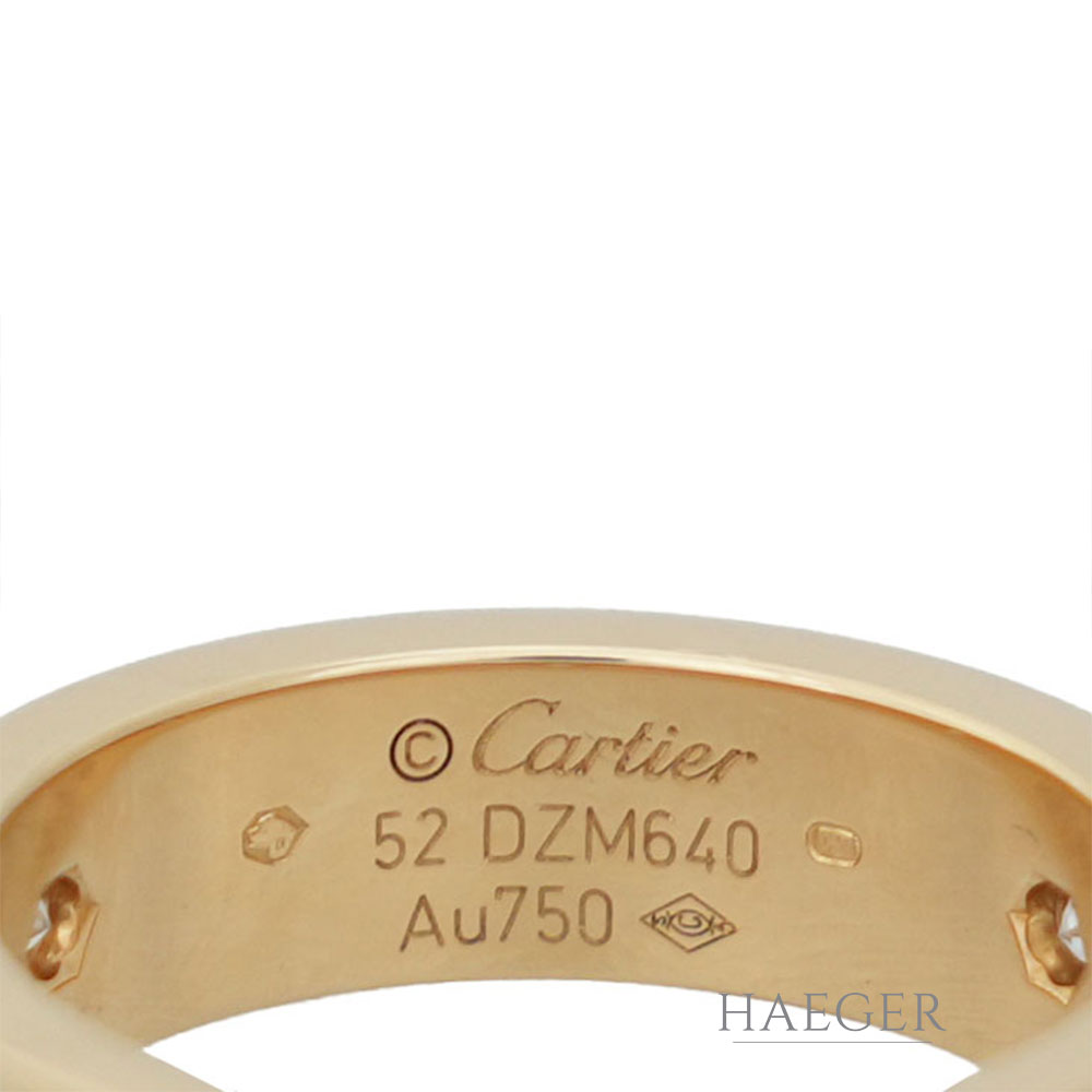 Cartier Love Ring Diamanten Gelbgold