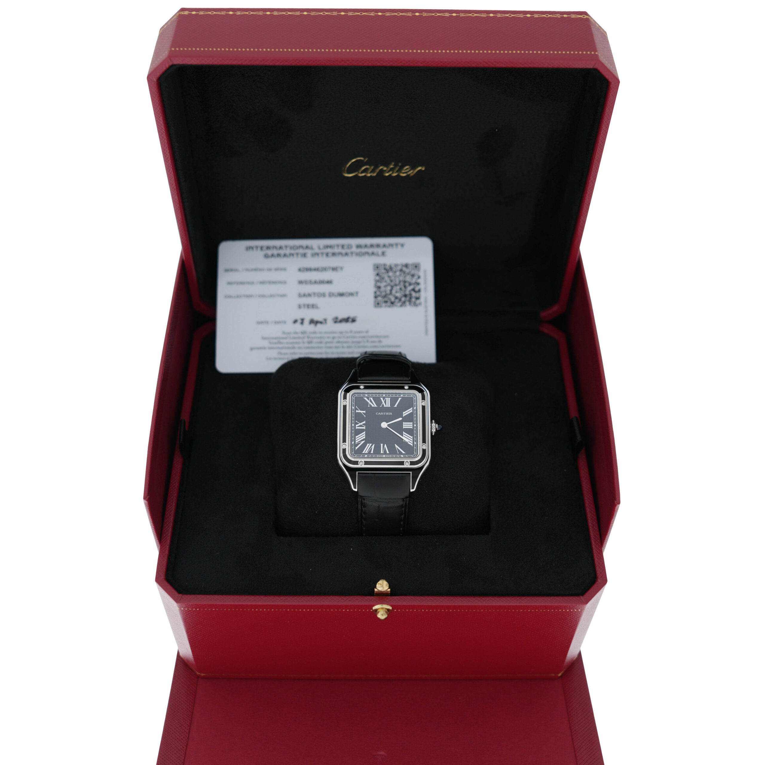Cartier Santos Dumont Black Lacquer Ref. WSSA0046 Full Set 2025