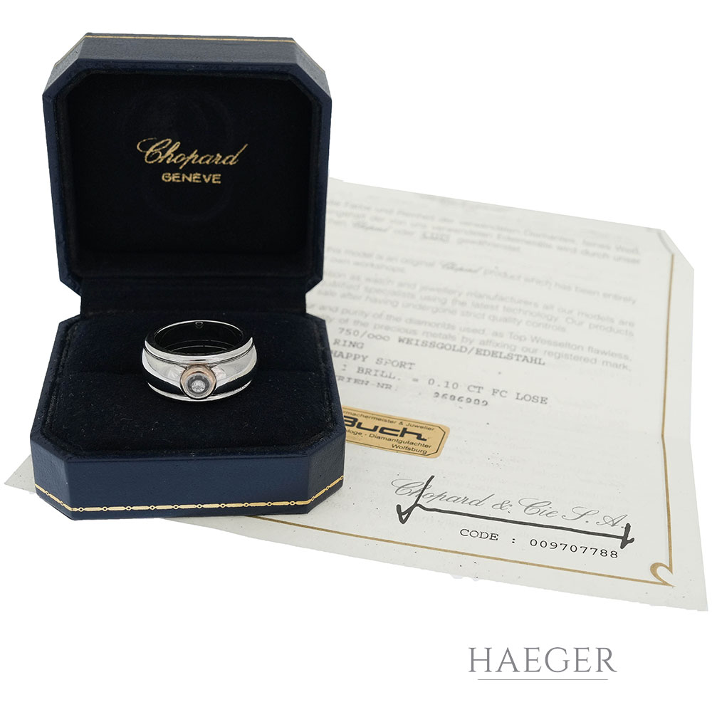 Chopard Ring Weissgold Edelstahl mit Diamant
