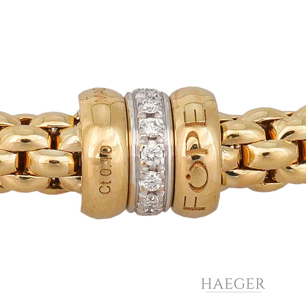 Fope Armband Gelbgold 18 Karat Diamant