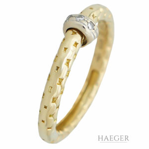 Fope Ring Weissgold Gelbgold 18 Karat Diamanten