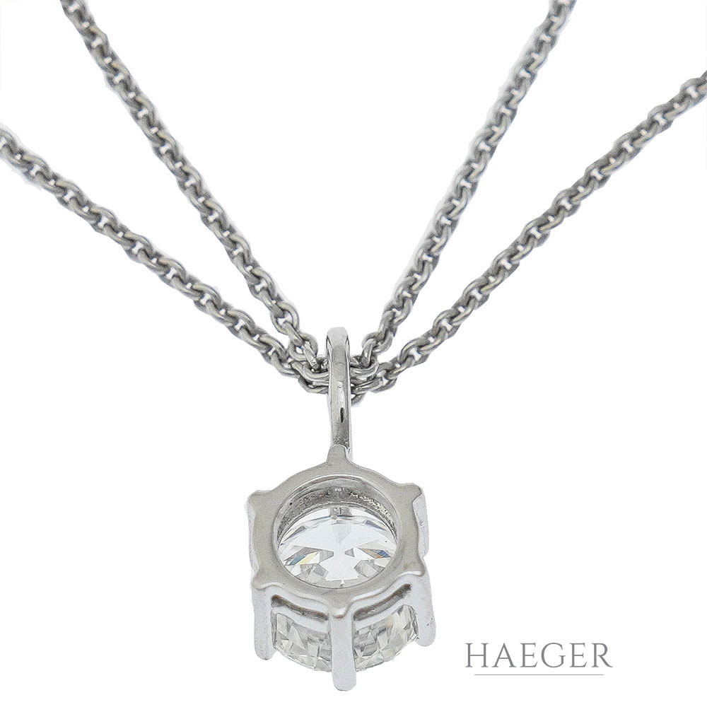 Diamant Halskette Weissgold 18 Karat
