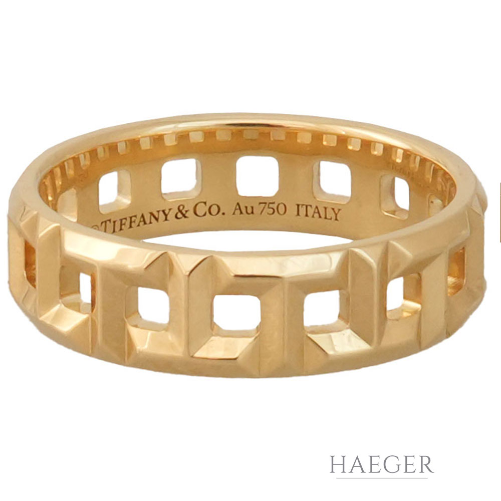 Tiffany & Co. T-True Narrow Ring Gr.55 Gelbgold 18 Karat