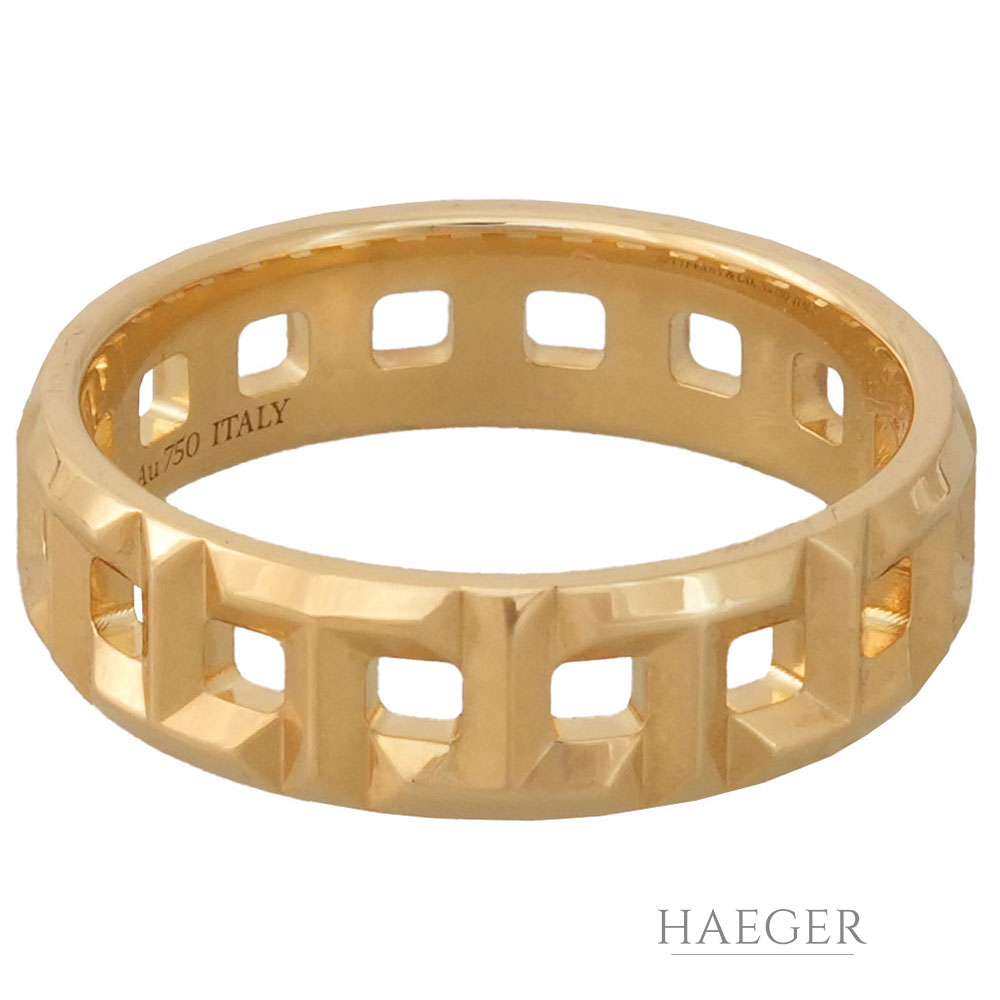 Tiffany & Co. T-True Narrow Ring Gr.55 Gelbgold 18 Karat