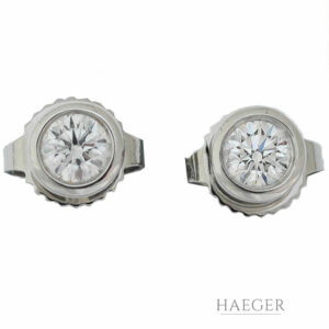 Solitärohrstecker Weißgold 18 Karat