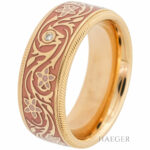 Wellendorff Ring Gelbgold 18 Karat mit Emaille und Diamanten Vorschau