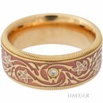 Wellendorff Ring Gelbgold 18 Karat mit Emaille und Diamanten Vorschau