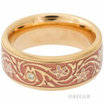 Wellendorff Ring Gelbgold 18 Karat mit Emaille und Diamanten Vorschau