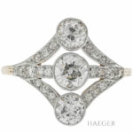 Art Deco Ring Gr.57 Gelbgold 14 Karat mit 2,4ct Diamanten Vorschau