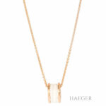 Bulgari B Zero Halskette Rosegold 18 Karat mit weißer Keramik Vorschau