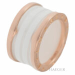 B.zero1 Ring Rosegold 18 Karat mit weißer Keramik Vorschau