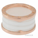 B.zero1 Ring Rosegold 18 Karat mit weißer Keramik Vorschau