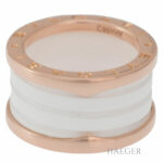 B.zero1 Ring Rosegold 18 Karat mit weißer Keramik Vorschau