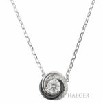 Cartier Trinity Keramik Collier 40cm Weißgold 18 Karat mit 0,3ct Diamanten Vorschau
