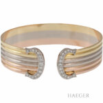 Cartier Double C Armreif 17,5cm Gold 18 Karat mit 0,8ct Diamanten Vorschau