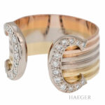 Cartier Double C Ring Gr.52 Gold 18 Karat mit 0,4ct DIamanten Vorschau