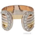 Cartier Double C Ring Gr.52 Gold 18 Karat mit 0,4ct DIamanten Vorschau