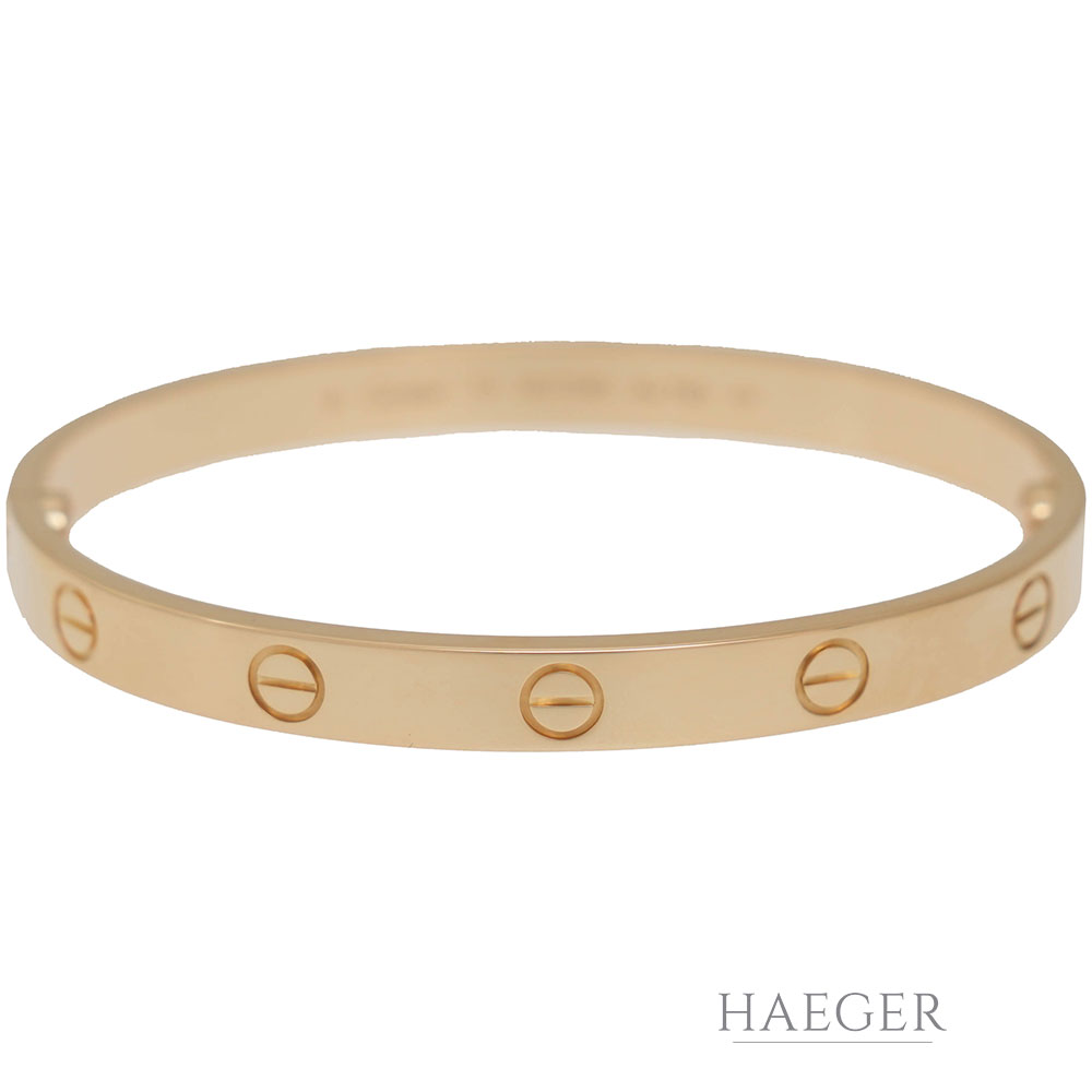 Cartier Love Armreif klassisches Modell Gr.17 Gelbgold 18 Karat Full Set 2021