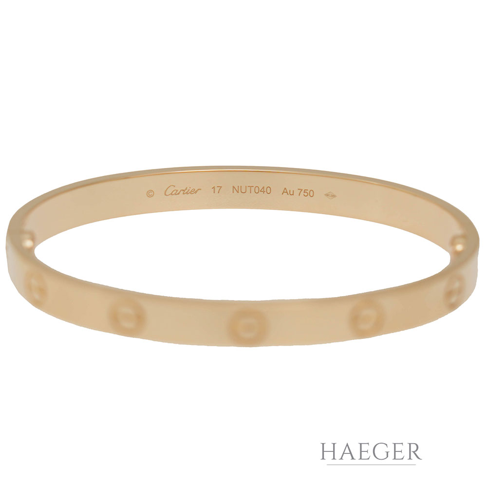 Cartier Love Armreif klassisches Modell Gr.17 Gelbgold 18 Karat Full Set 2021