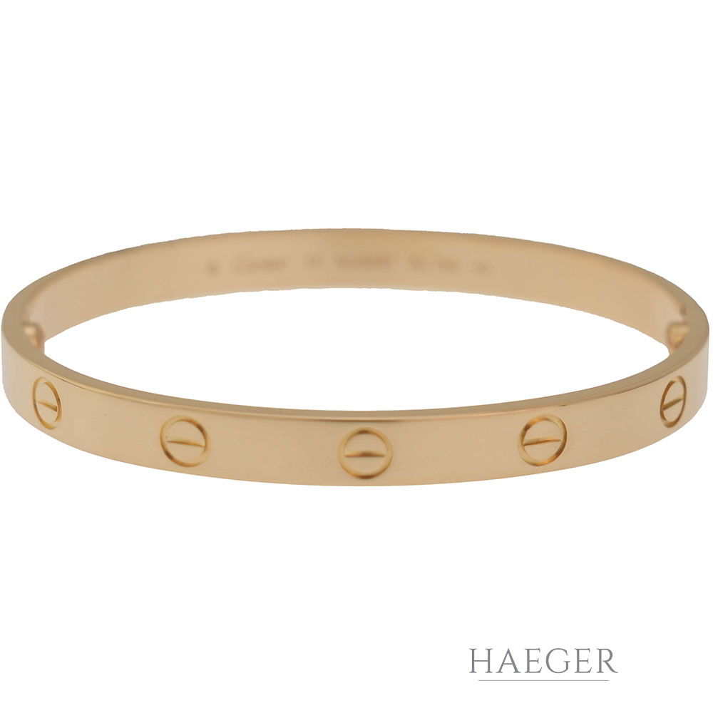 Cartier Love Armreif klassisches Modell Gr.17 Gelbgold 18 Karat Full Set 2021