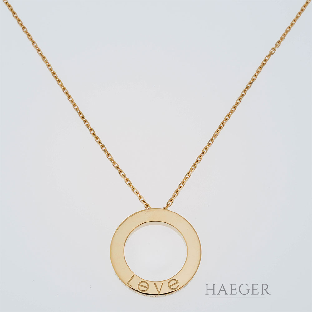 Cartier Love Kette Gelbgold 18 Karat mit Diamanten