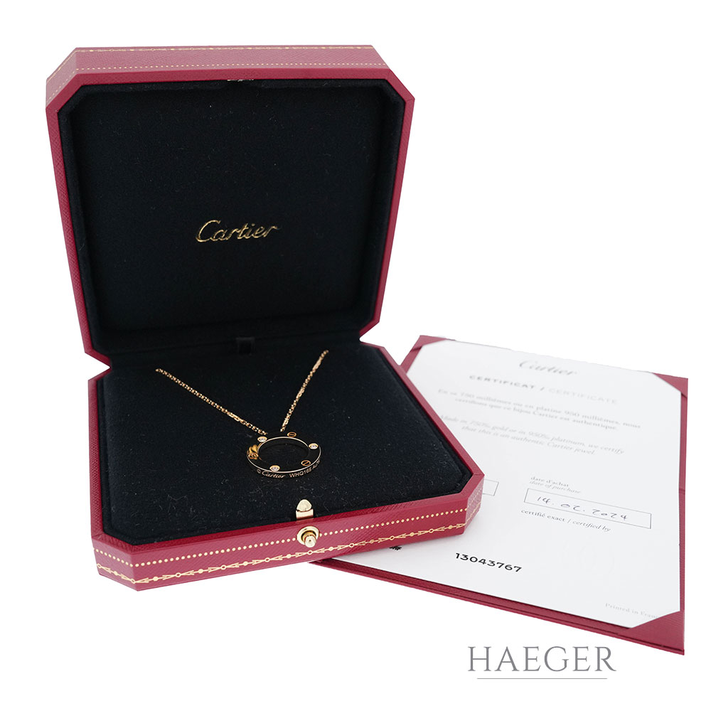 Cartier Love Kette Gelbgold 18 Karat mit Diamanten