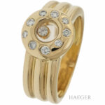 Chopard Happy Diamond Ring Gr.58 Gelbgold 18 Karat mit originalem Zertifikat Vorschau