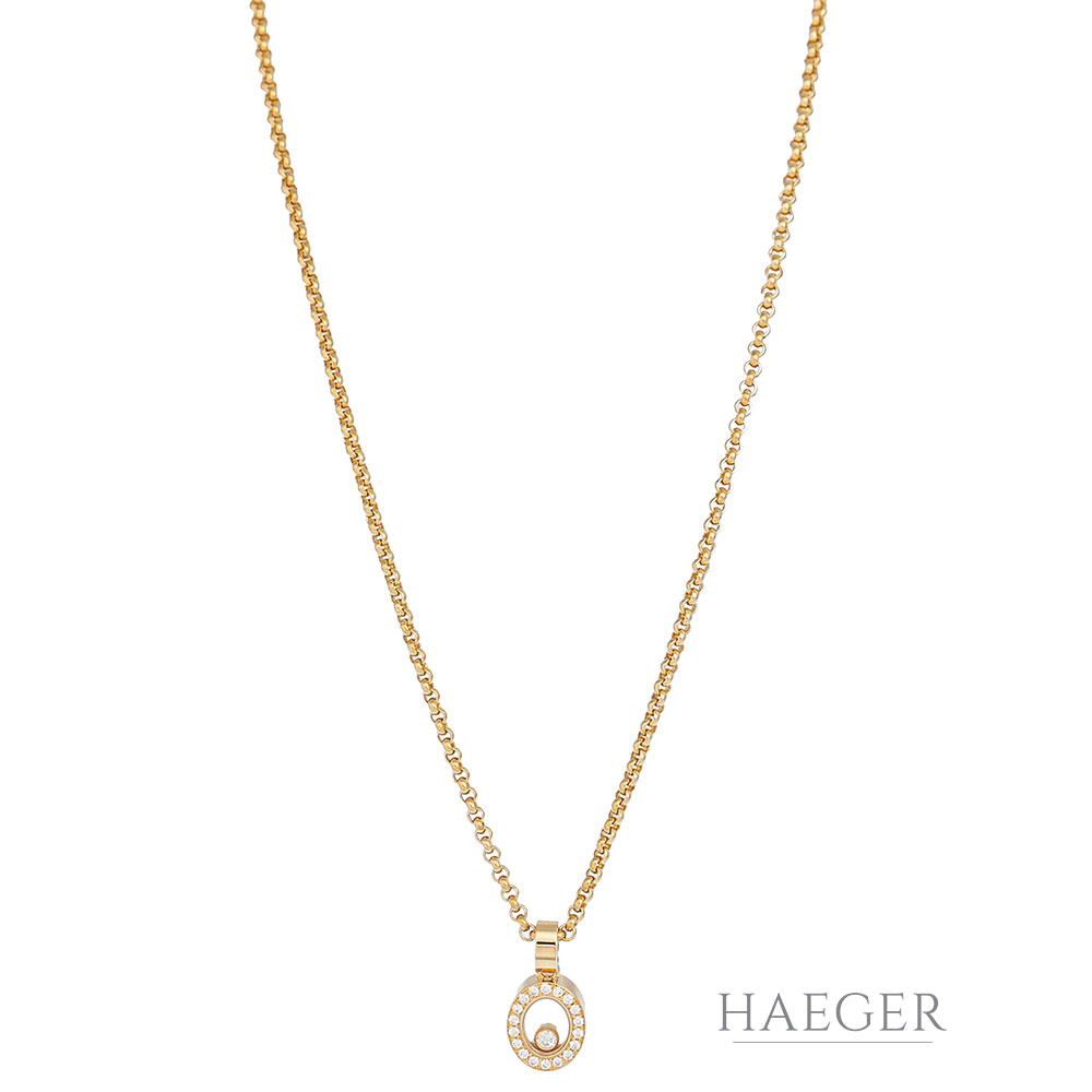 Chopard Happy Diamonds Kette Gelbgold 18 Karat mit Diamanten