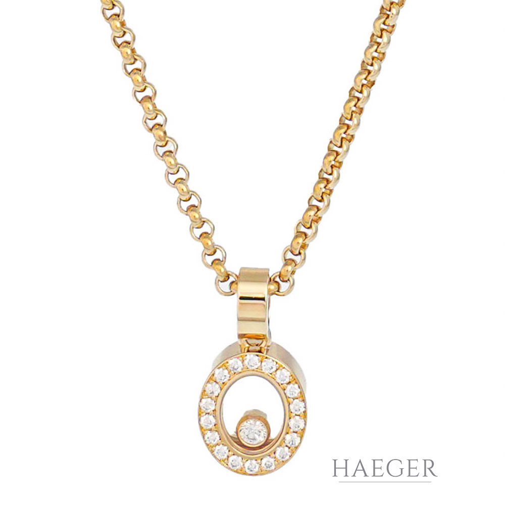 Chopard Happy Diamonds Kette Gelbgold 18 Karat mit Diamanten