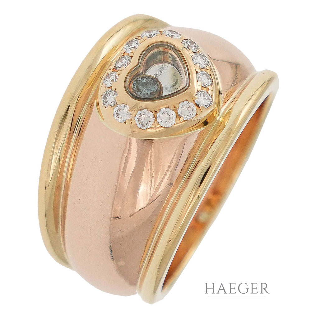 Chopard Happy Diamonds Ring Gr.58 Gelbgold 18 Karat mit Diamanten